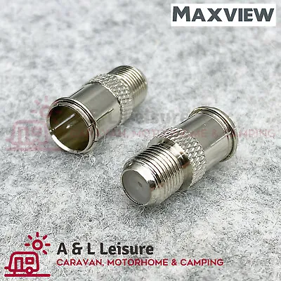 MAXVIEW Caravan Motorhome Satellite Push On F Connector X 2 - MXR0041 • £4.57