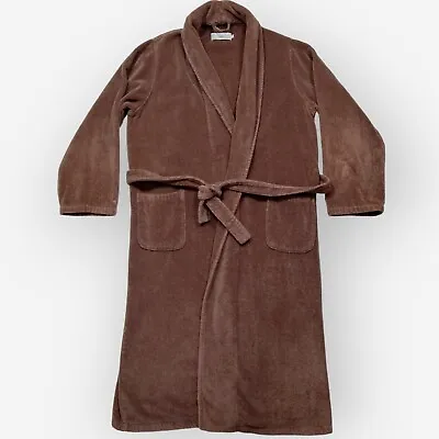 Restoration Hardware Robe Men's XL Terry Cloth Robe Long Brown Heavy Luxury • $29.95