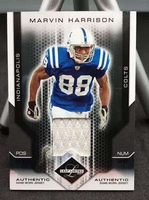 Marvin Harrison 2007 Leaf Limited #43 Game Worn Relic Jersey Patch 021/100 @408 • $10