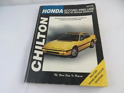 Chilton's Repair Manual Honda Accord/Prelude 1984-95 #30150 • $12.81