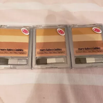 Lot Of 3  MARY-KATE & ASHLEY Sheer Ribbon Highlighter BRONZE RIBBONS SEALED NWOB • $8.46