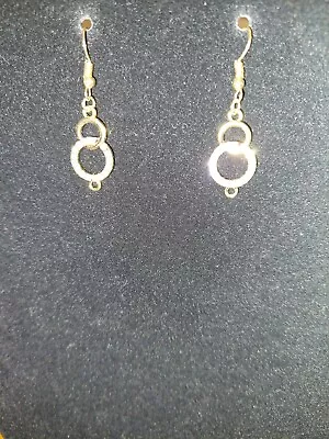 Earrings Pierced Ears Gold  Colour Concentric Circles Figure Eight  Holy Land • £9.99