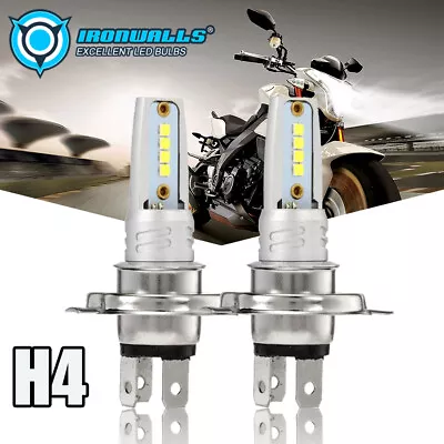 COB 55W H4 HB2 9003 LED Headlight Bulb Kit 6000K HS1 Motorcycle Bike Hi/Lo Beam • $18.99