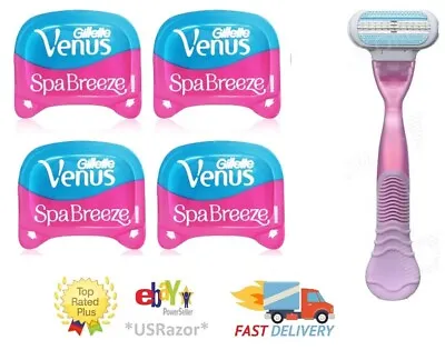 4 Gillette Venus Breeze Spa Razor Blades Refills Cartridges Shaver Women Comfort • $17.99