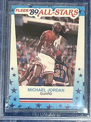 1989-90 Fleer Stickers #3 Michael Jordan Beckett 6.5 EX-MT+ Under Graded V-Nice • $20