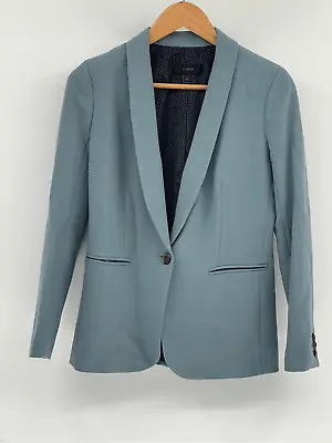 J. Crew Blazer Jacket Women Size 0 Blue Suit Jacket • $59