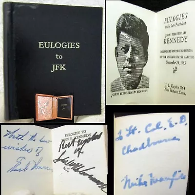 1964 EULOGIES To JFK 3x SIGNED CHIEF JUSTICE EARL WARREN REP MANSFIELD McCORMACK • $23.49
