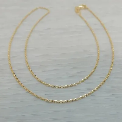 New Genuine Solid 9ct Yellow Gold 0.9mm Chain Necklace 404550 Or 55cm (9k 375) • $227