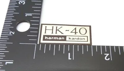 1 Vintage Original Harmon Kardon HK-40 Glue On Speaker Badge / HK-40  Emblem • $18