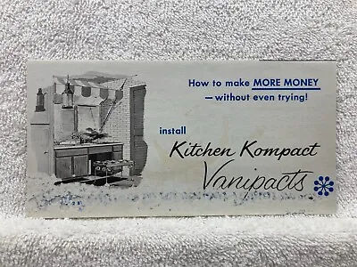 1960's Kitchen Kompact Vanipacts Cabinet Brochure DAMAGED Wolf Supply York PA • £2.01