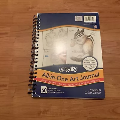 60-Sheets U-Create All In One Art Journal 9x12in. • $30.40