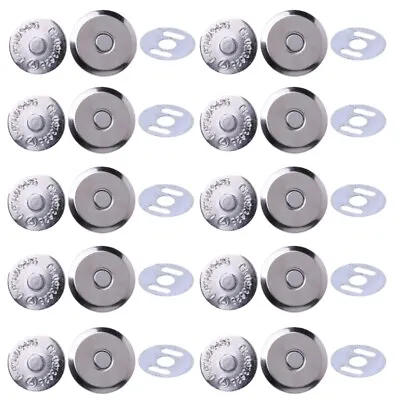 10 Sets Metal Magnetic Snap Clasps 14mm 16mm For Sewing Purse Handbag Bag Craft • £4.14