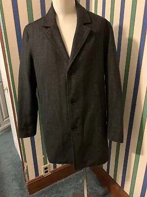 Dockers Men’s Tweed Charcoal Coat Size Medium Plaid • $65