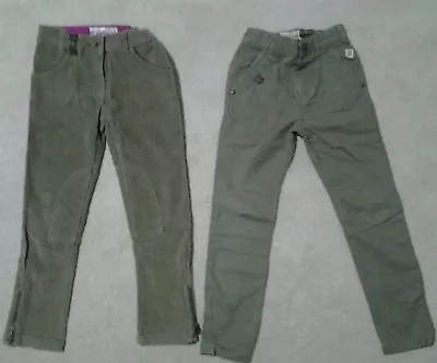 £7 • Buy Girls NEXT Khaki Green Chinos & Cord Jodhpur Skinny Jeggings 6yrs Country 