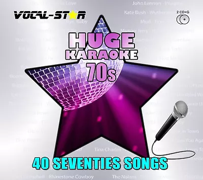 £10.99 • Buy Vocal-Star 70s Seventies Huge Karaoke Hits Cdg Cd+G Disc Set - 40 Songs