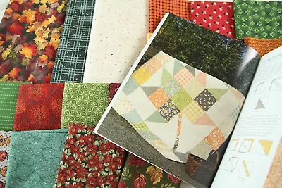 Feeling Leafy Quilt Kit W/ Moda Snuggle Up Book Fall Fabrics + Backing 63  X 63  • $135