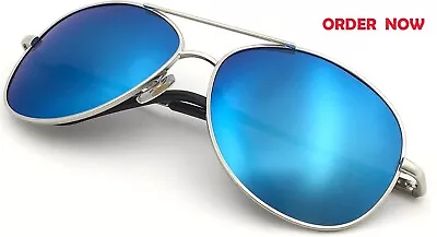 Military Style Classic Aviator Sunglasses Polarized 100% UV Protection Unisex • $30.99