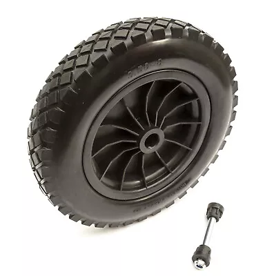 14 Inch 3.50-8 Solid PU Tyre & Wheel Puncture Proof & Axle Bushes Launch Trolley • £16.99