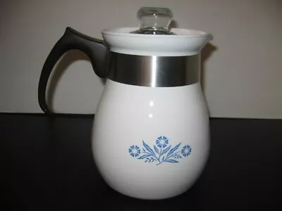 Vintage Corning Ware P-166 Blue Cornflower 6-Cup Coffee Percolator W/ Glass Knob • $55