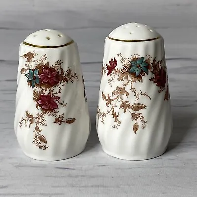Minton ANCESTRAL Salt And Peppers Shakers Wreath Backstamp 3   Exc Cond. • $54.99