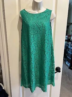 Max Studio Kelly Green Floral Lace XS Sheath Dress • $14