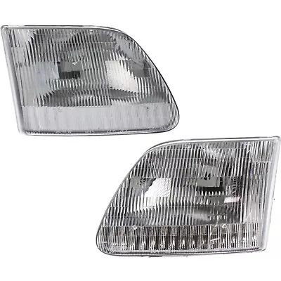 Headlight CAPA Set Of 2 Halogen Left Right For 1998-2000 Ford F-150 BaseXLXLT • $79.99