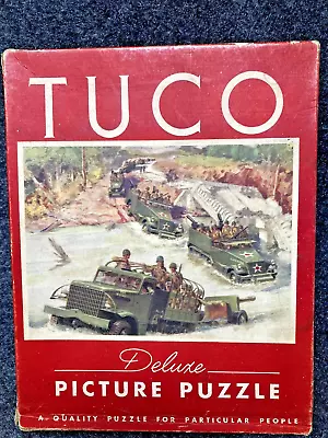 Vintage Tuco Deluxe Picture Puzzle U.S. Military WW2 Victory Road • $24