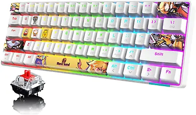 GK61 Wireless Mechanical Gaming Keyboard Bluetooth Wired RGB LED PBT Keycaps • $48.50