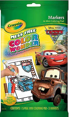 Crayola Colour Wonder (Color Wonder) Mini Colouring Book & Markers - Disney Cars • £8.06