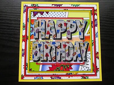 £1.30 • Buy NEW === 2  X LET'S PARTY HAPPY BIRTHDAY  Hand Made Card Toppers & Sentiments