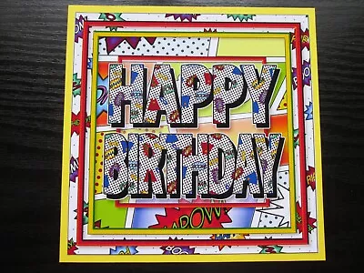 £1.30 • Buy NEW === 2  X LET'S PARTY HAPPY BIRTHDAY  Hand Made Card Toppers & Sentiments