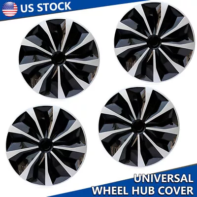 $45.99 • Buy Set Of 4 15  Snap On Full Hub Caps Wheel Covers Fit R15 Tire & Steel Rim NEW