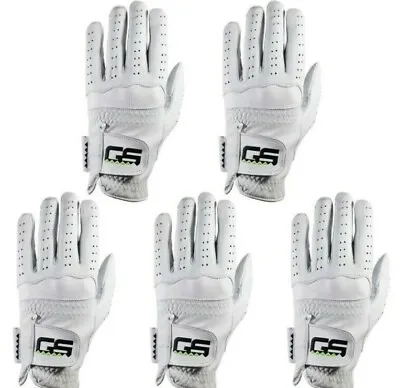GS Golf Glove 100% PREMIUM New Men's Cabretta Leather! 5-Pack! • $33.99