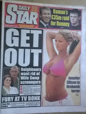 DAILY STAR 16 October 2003 -Simone Linsell (Page 3) Hollyoaks Big Brother • £3.99