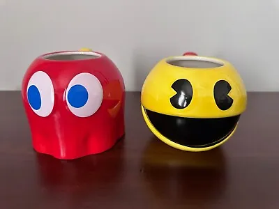 Pac Man & Blinky Red Ghost Video Game Theme Mug Coffee Cup Set By ZAK! • $24.99