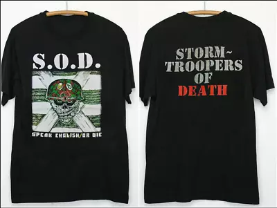 Vtg 1990s S.O.D Speak English Or Die Anvil Tour  Black All Size Shirt AC1148 • $35.99