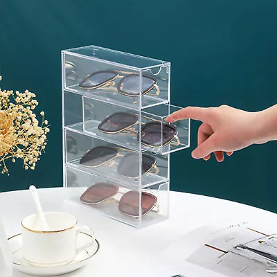 $29.99 • Buy 1×Clear Drawer Sunglasses Glasses Display Storage Case Box Organizer Holder Rack