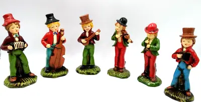 Vintage Porcelain 6  Hand-Painted Street Band Musician Figurines Band W/ Singer • £26.27