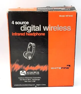 $69.99 • Buy Audiovox WiteFire Digital Infrared Headphones WF4HS 4 Source NEW