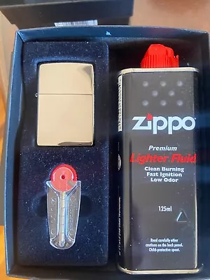 Zippo Black Ace Lighter With Fluid And Flints Pack Box • $67