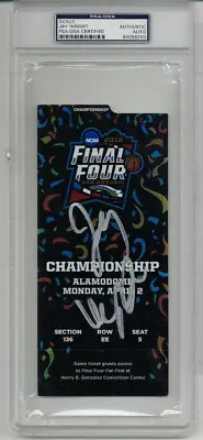 Jay Wright Signed '18 Ncaa Final Four Championship Game Ticket Villanova Psa/dna • $465