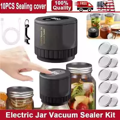 Electric Mason Jar Vacuum Sealer Kit For Wide Mouth And Regular Mouth Mason Jars • $18.51