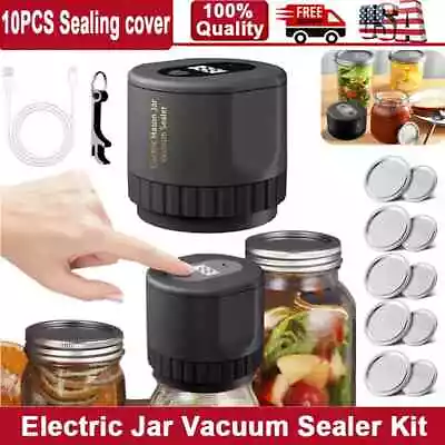 Electric Mason Jar Vacuum Sealer Kit For Wide Mouth & Regular Mouth Mason Jars A • $22.79