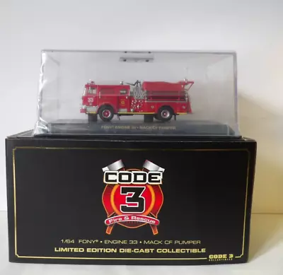 Code 3 Fire & Rescue Fdny Engine 33 Mack Cf Pumper Ltd Edition Mint Boxed 1:64 • £69.99