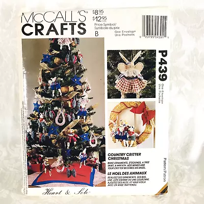 McCall's P439 Craft Pattern Country Christmas Ornaments Stocking Uncut 1993 • $5.10
