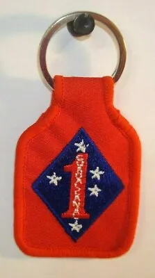 U.S. MARINES 1ST MARINE DIVISION  Veteran Embroidered Keychain Key Chain • $6.49