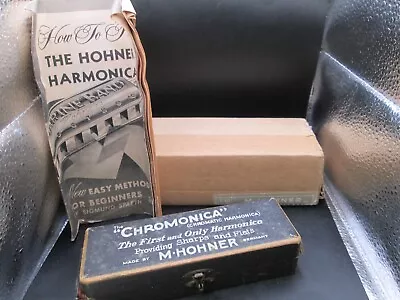 Antique M.  Hohner The Chromonica Chromatic Harmonica    #9 • $85