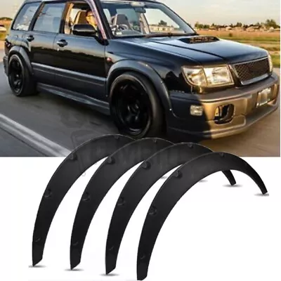 For Subaru Forester Black 4X 3.5  Fender Flares Extra Wide Body Kit Wheel Arches • $64.56