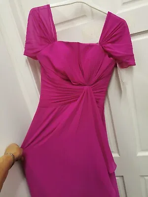 Tiffanys Jackie Size 4 Hot Pink Long Evening Dress Wedding BNWT • £29.99