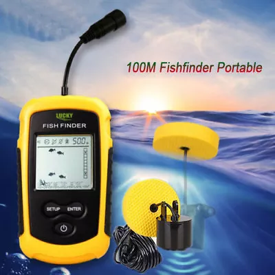 Fish Finder 0.7-100M Depth Sonar Alarm Echo Sounder Transducer Sensor Portable  • $66.88